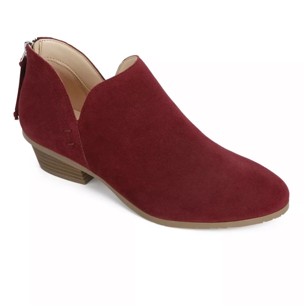 Kenneth Cole Reaction Side Ways burgundy booties NWOT